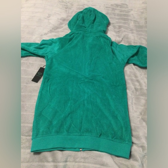 DIAMOND SUPPLY CO WOMEN’S TEARDROP TURQUOISE ZIP-UP HOODIE SIZE XS - Picture 7 of 8